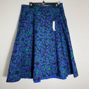 Lane Bryant Modernist Collection Floral Print Skirt Size 14 Modern Preppy Garden